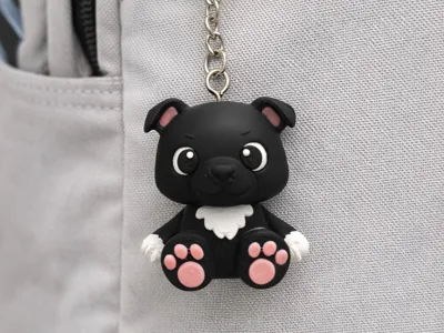 Dog keychain