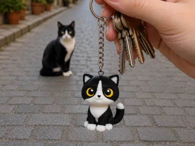 Cat keychain