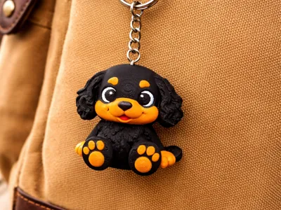 Dog keychain