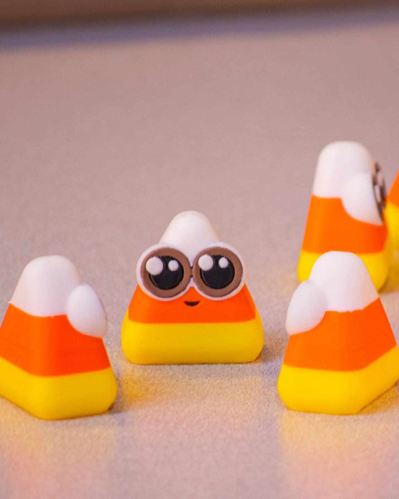 Cute Candy Corn & Spiral Pumpkin