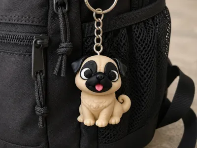 Dog keychain